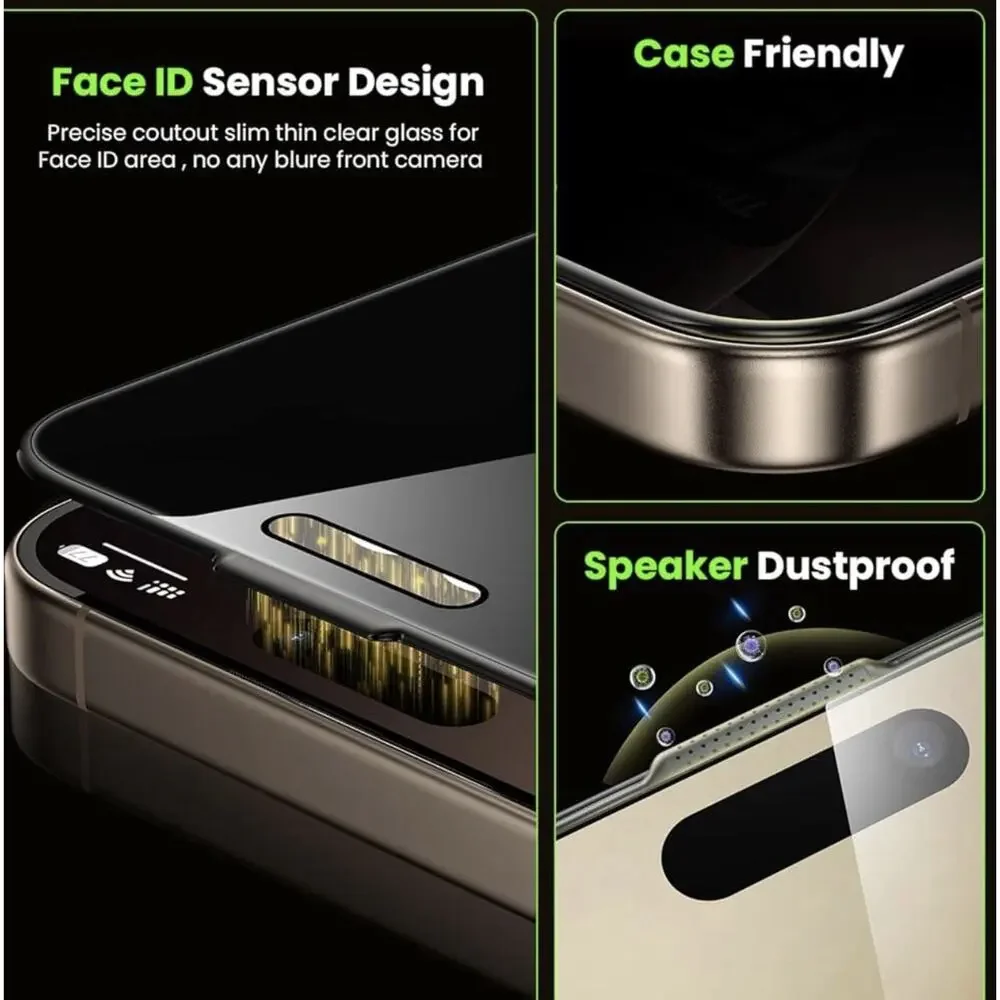 WSKEN for iPhone 16 Pro Privacy Screen Protector - 4 Way 360 Anti-Spy *READ...